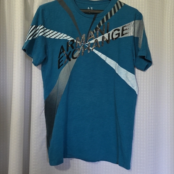 Armani Exchange Teal T Shirt Size Medium - Picture 1 of 7